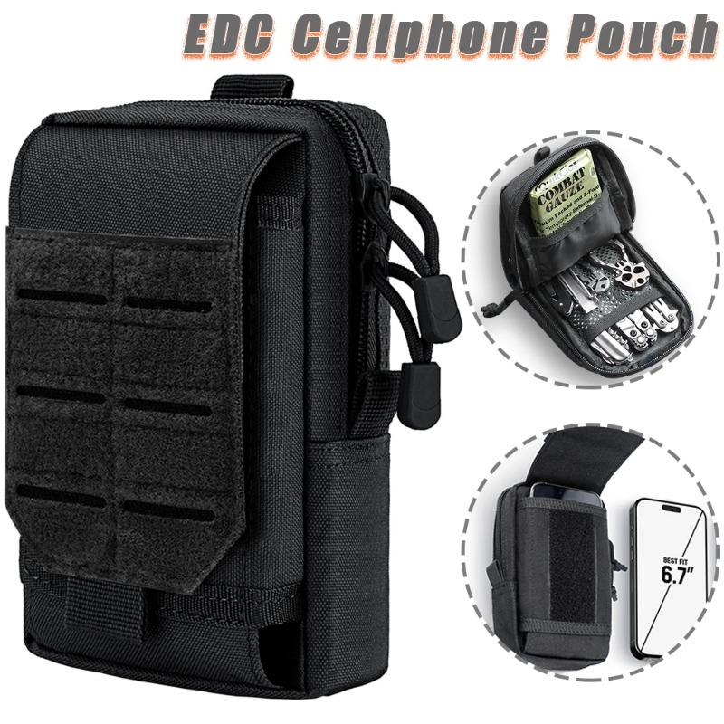 Edc Carry Belt Pouch - Tactical MOLLE EDC Utility Waist Bag