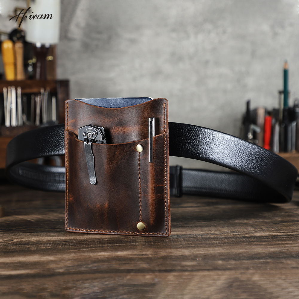 Edc Concealed Carry Belt - Hiram Handmade Genuine Leather EDC Organizer