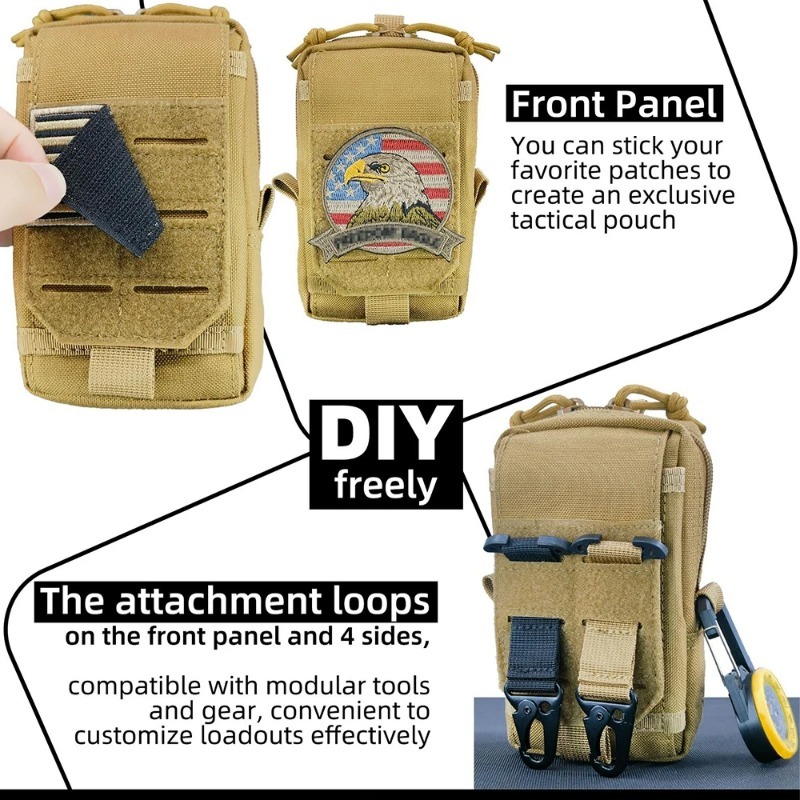 Tactical MOLLE EDC Utility Wai - Edc Carry Belt Pouch 评论和价格